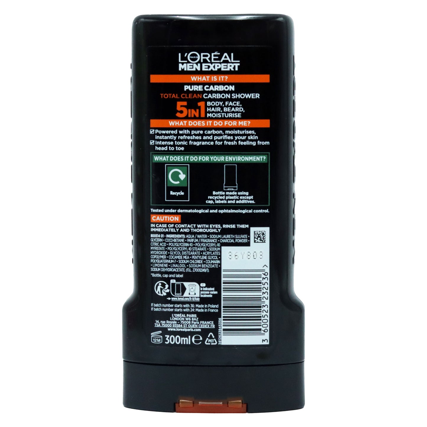 Loreal Men Expert Shower Gel Total Clean 300ml
