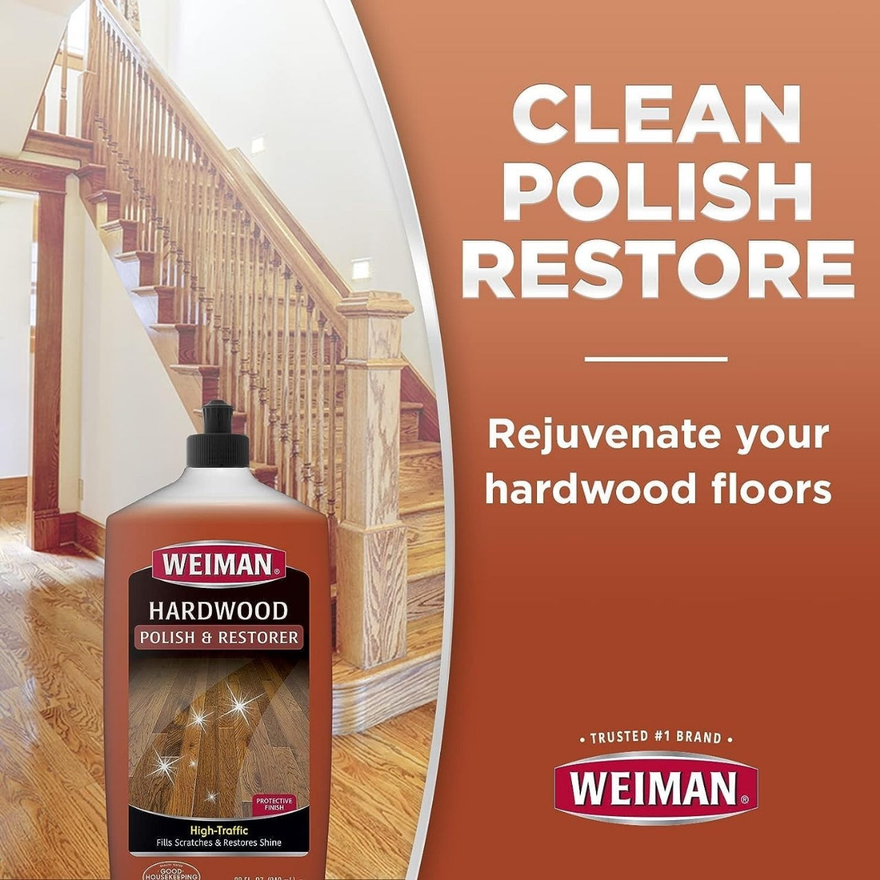 Weiman Hardwood High Traffic Polish & Restorer 946ml