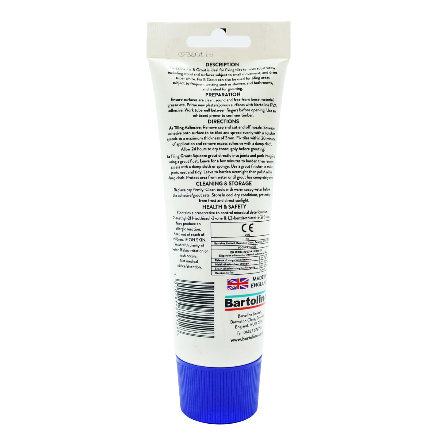 Bartoline Fix & Grout Squeezy Tube 300g