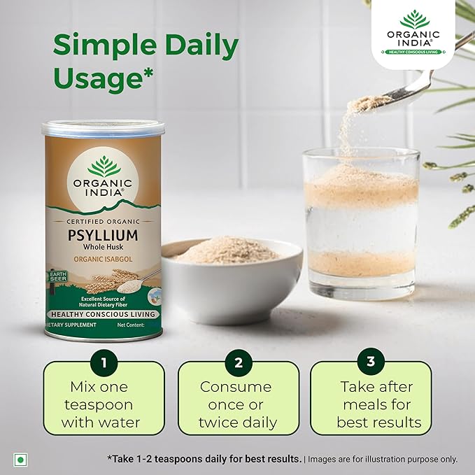 Organic India Psyllium Whole Husk Isabgol 100g