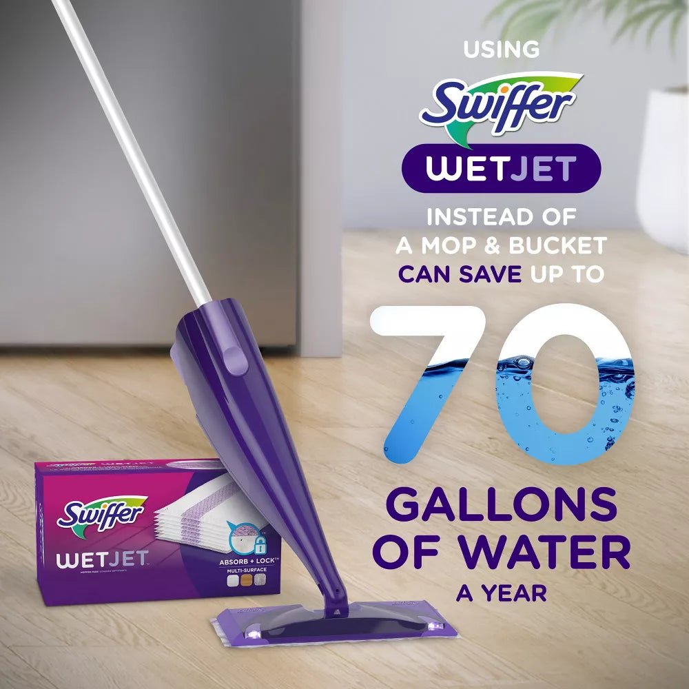 Swiffer WetJet System Refill Cloths, 11.3" x 5.4", White, 15/Box