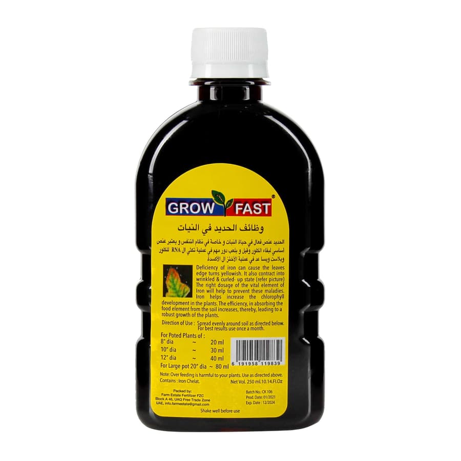 Grow Fast Iron Tonic For Plants 250ml