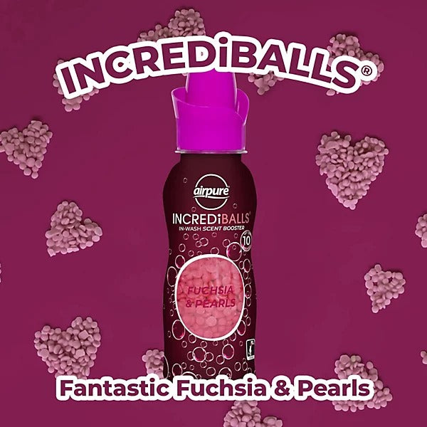 Airpure Incrediballs In-wash Scent Booster Fuchsia & Pearls 128 gm 10 Washes