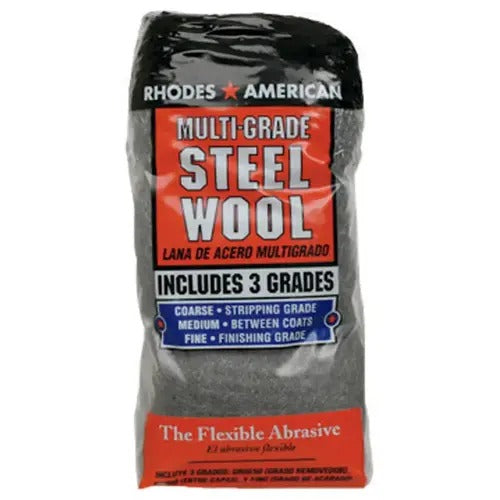 Rhodes American Steel Wool Pad 3 Grade Medium/Coarse/Fine