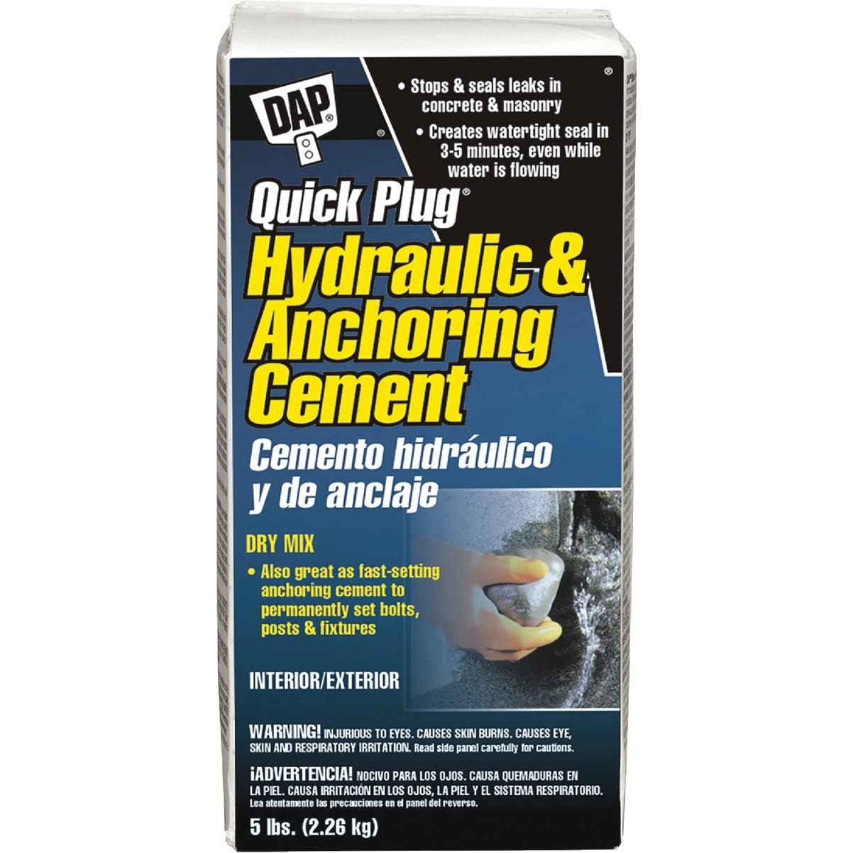DAP Quick Plug Hydraulic & Anchoring Cement, Grey 5 lb (2.26 kg)