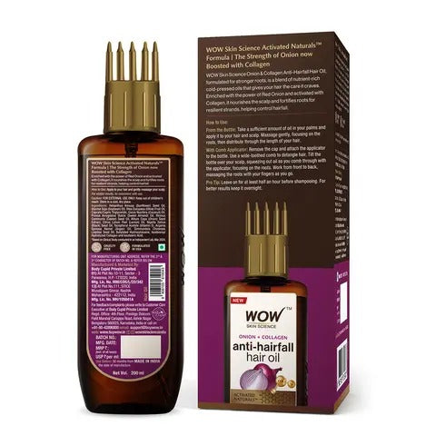 WOW Onion Anti-Hairfall Oil With Collagen 200 ml