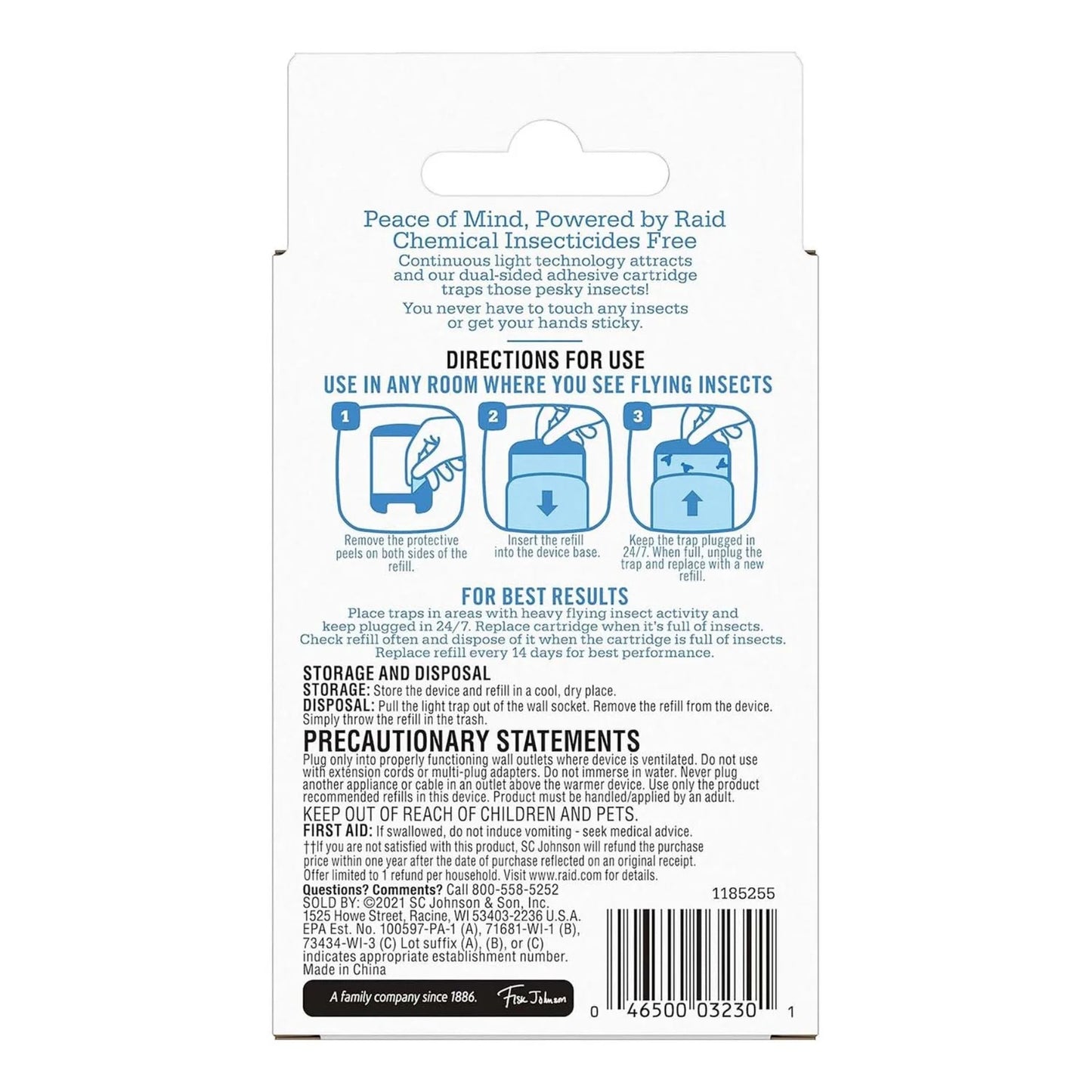 Raid Flying Insect Light Trap Refill 2 Cartridges