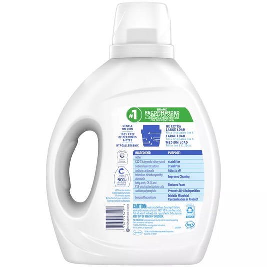 All Unscented Free Clear for Sensitive Skin HE Liquid Laundry Detergent 73 FL OZ