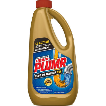 Liquid-Plumr Pro-Strength Clog Remover Full Clog Destroyer - 32oz