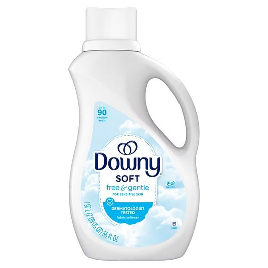 Downy Free & Gentle HE Compatible Ultra Liquid Fabric Softener, 66 FL OZ