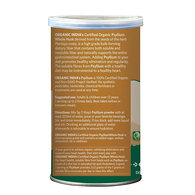 Organic India Psyllium Whole Husk Isabgol 100g