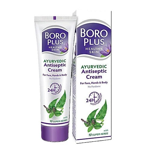 Boroplus Ayurvedic Antiseptic Multipurpose Cream, For Face, Hand & Body, No Parabens 24 Hrs Moisturiser, 40 ml