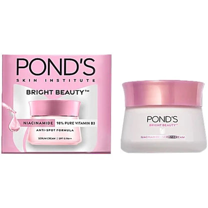 Pond's Bright Beauty Anti-Spot Serum Cream with Niacinamide and SPF 15 PA++, 50g