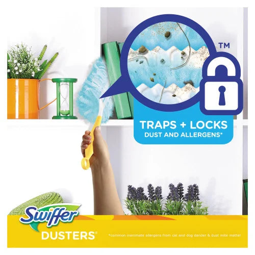 Swiffer Refill Dusters, Dust Lock Fiber, Light Blue, Unscented, 10/Box