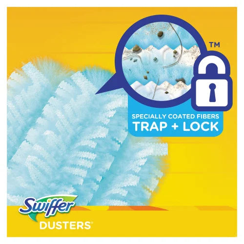 Swiffer Refill Dusters, Dust Lock Fiber, Light Blue, Unscented, 10/Box