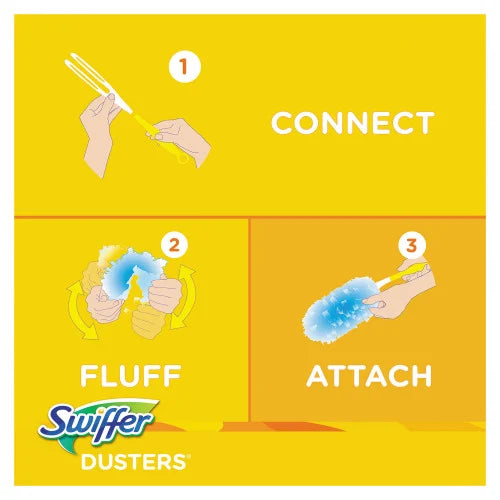 Swiffer Refill Dusters, Dust Lock Fiber, Light Blue, Unscented, 10/Box