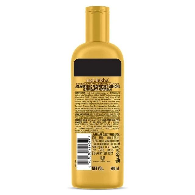 Indulekha Bringha Hair Fall Control Shampoo, 200 ml