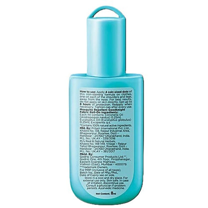 Good Knight Mild Bloom Fabric Roll On - Personal Repellent, 8 ml