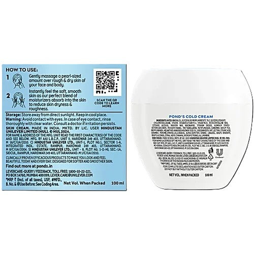 Ponds Moisturising Cold Cream, 100 ml
