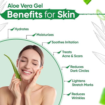 Kazima Pure Natural Aloe Vera Gel for Skin 500g
