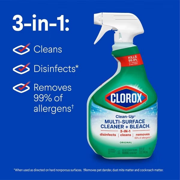 Clorox Original Clean-Up All Purpose Cleaner with Bleach, 32 FL OZ