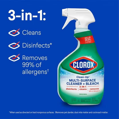 Clorox Original Clean-Up All Purpose Cleaner with Bleach, 32 FL OZ