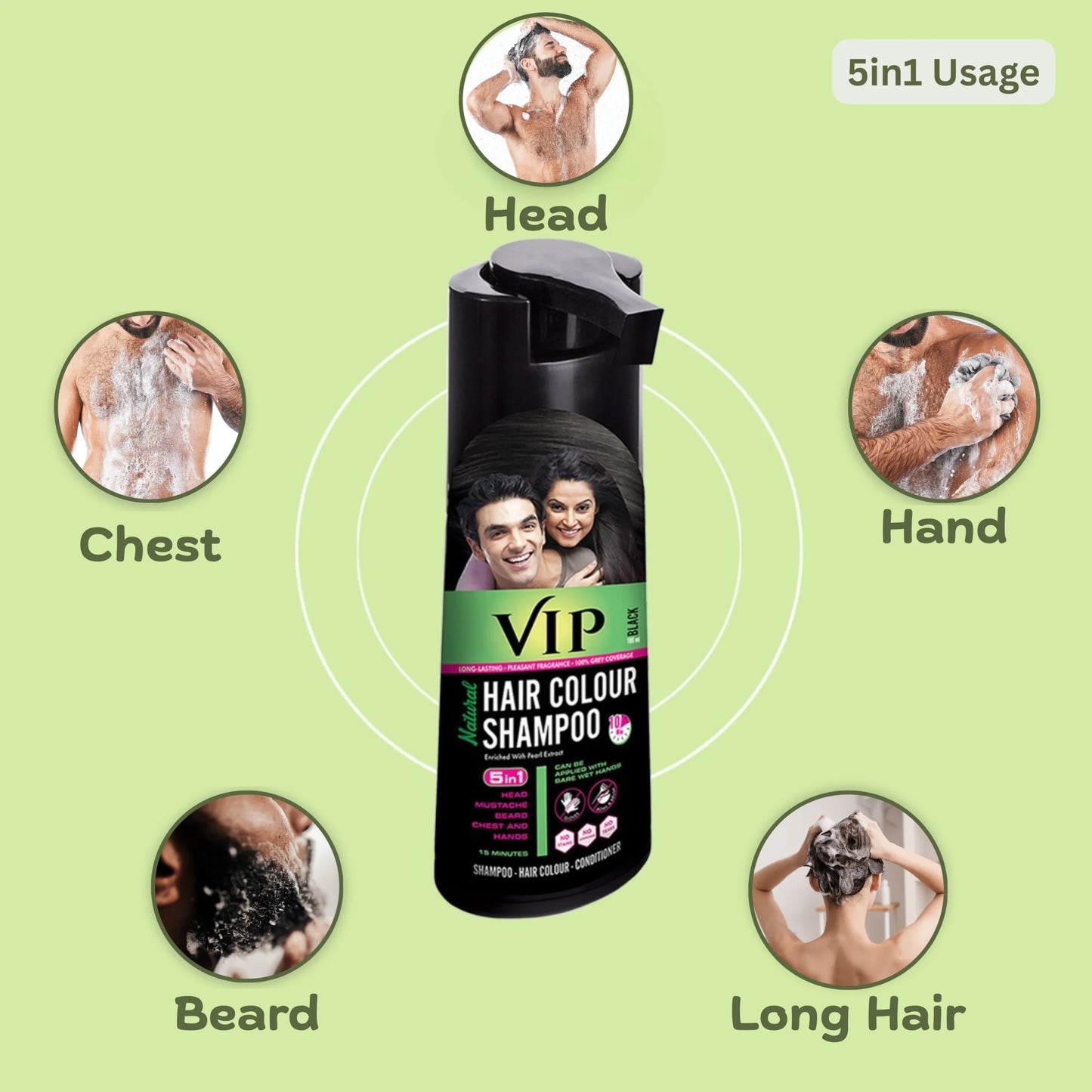VIP Hair Colour Shampoo 180ml