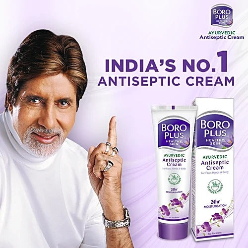 Boroplus Ayurvedic Antiseptic Multipurpose Cream, For Face, Hand & Body, No Parabens 24 Hrs Moisturiser, 40 ml