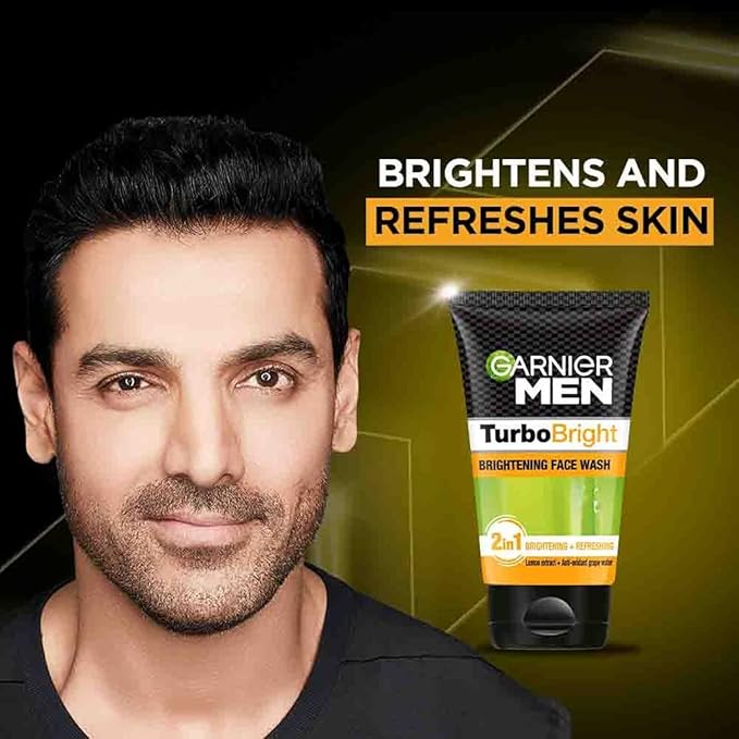 Garnier Men Tubro Bright Face Wash - Removes Impurities, 100 g