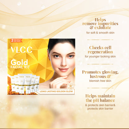 Gold Facial Kit For Luminous & Radiant Complexion - 60 g