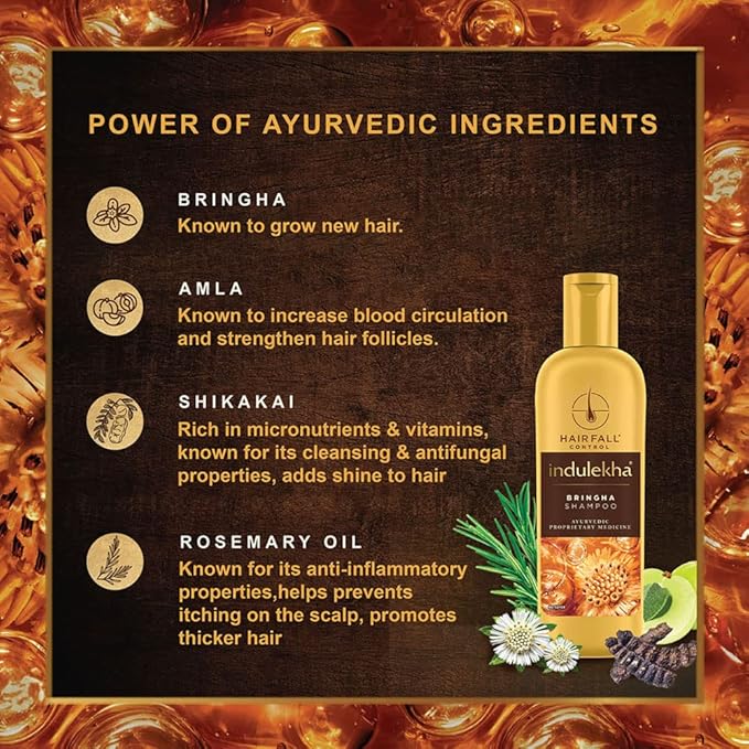 Indulekha Bringha Hair Fall Control Shampoo, 200 ml