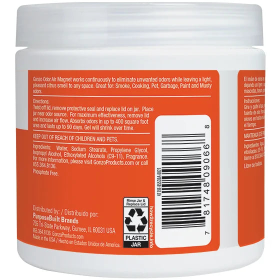 Gonzo Natural Magic Citrus Scent Odor Absorber 14 oz Gel