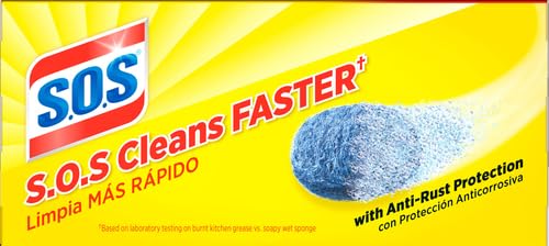 Clorox S.O.S Steel Wool Scrub Pad, 4 Ct