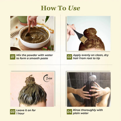 Prem Dulhan Hair Henna Natural Henna Based Hair Color, Natural Brown, 125gm