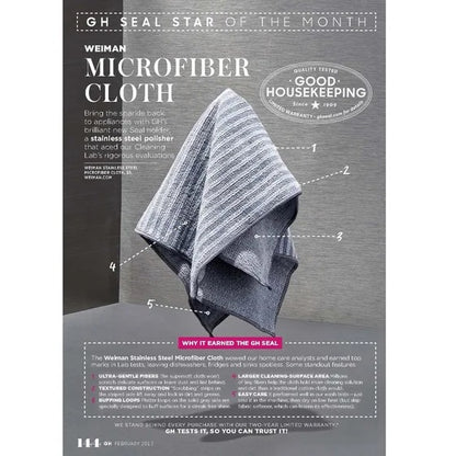 Weiman Microfiber Cloth for Stainless Steel