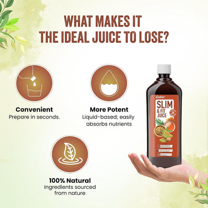 Dabur Slim & Fit Juice, 100% Natural & Ayurvedic - 1L