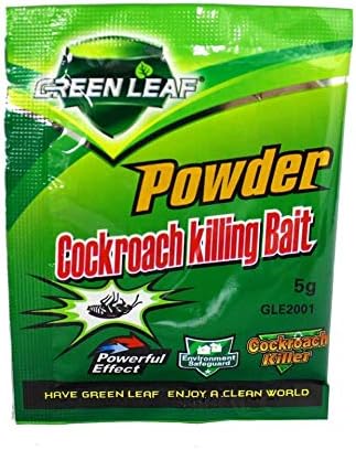 Green leaf powder cockroach bait, Strongly effective in killing cockroach and its eggs, 50 Packets Per Box