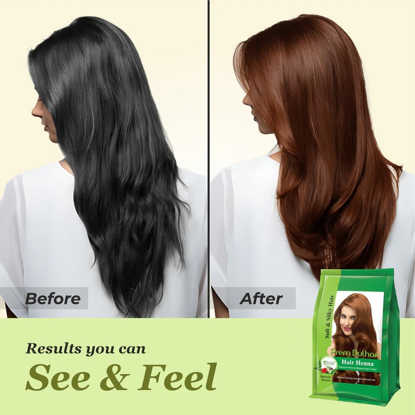 Prem Dulhan Hair Henna Natural Henna Based Hair Color, Natural Brown, 125gm