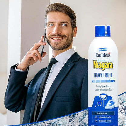Faultless Niagara Heavy Finish Ironing Spray Starch, 585ml