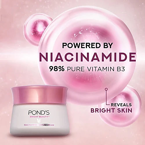 Ponds Pond's Bright Beauty Anti-Spot Serum Cream with Niacinamide and SPF 15 PA++, 50 gm Cream