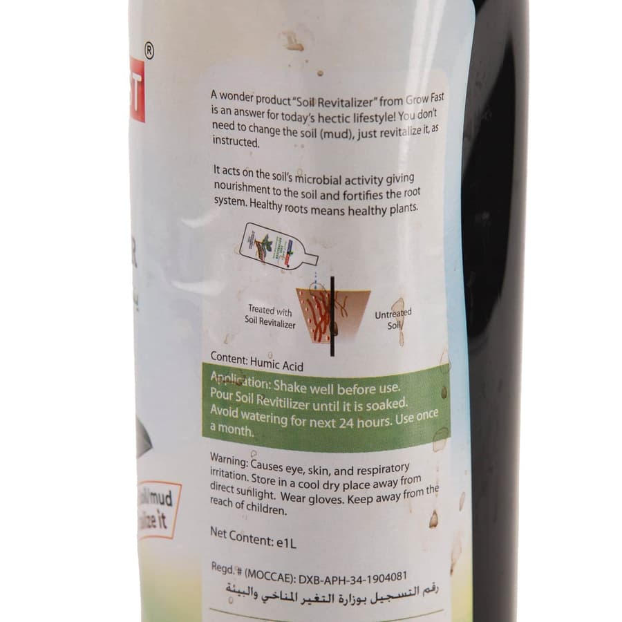 Grow Fast Soil Revitalizer For All Indoor And Outdoor Plants 1 Liter