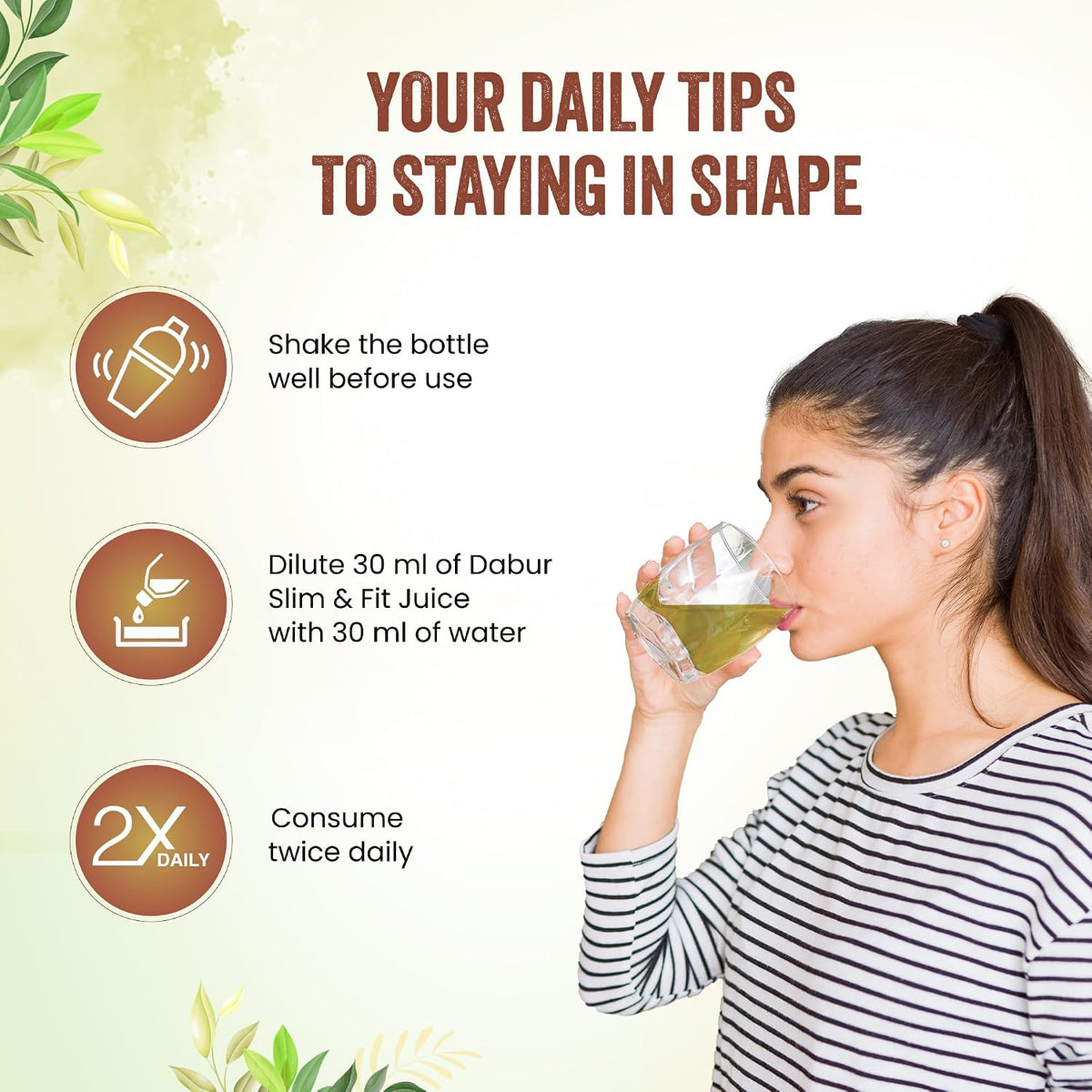 Dabur Slim & Fit Juice, 100% Natural & Ayurvedic - 1L