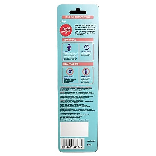 Good Knight Mild Bloom Fabric Roll On - Personal Repellent, 8 ml