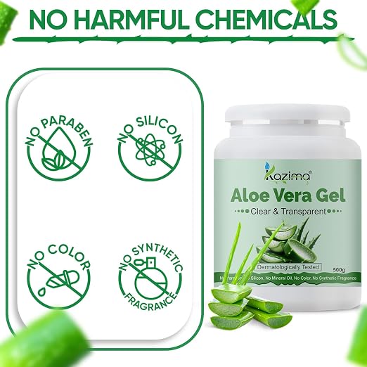 Kazima Pure Natural Aloe Vera Gel for Skin 500g