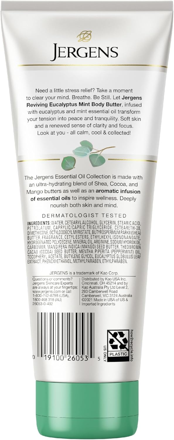Jergens Eucalyptus Mint Calm & Renew Body Butter 207ml