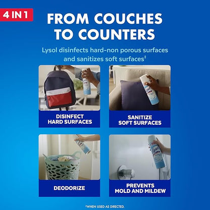 Lysol Disinfectant Spray for Sanitizing Antibacterial Disinfecting, Crisp Linen, 12.5 fl oz