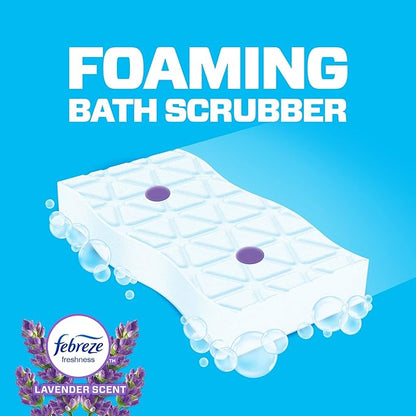 Mr Clean Magic Eraser Bath with Febreze Lavender Scent, Cleaning Pads with Durafoam, 2 Count