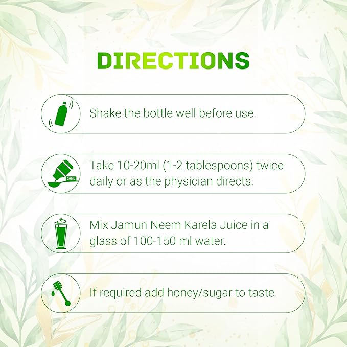 Dabur Jamun Neem Karela Juice 100% Ayurvedic - 1 Litre