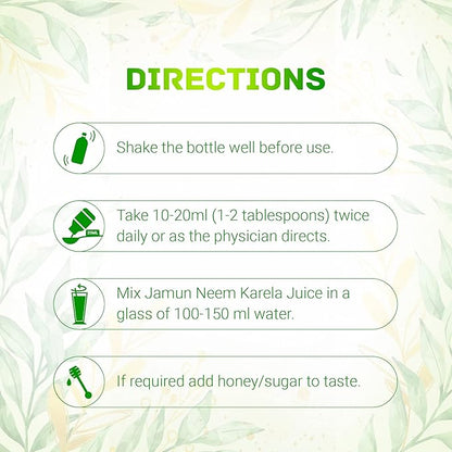 Dabur Jamun Neem Karela Juice 100% Ayurvedic - 1 Litre