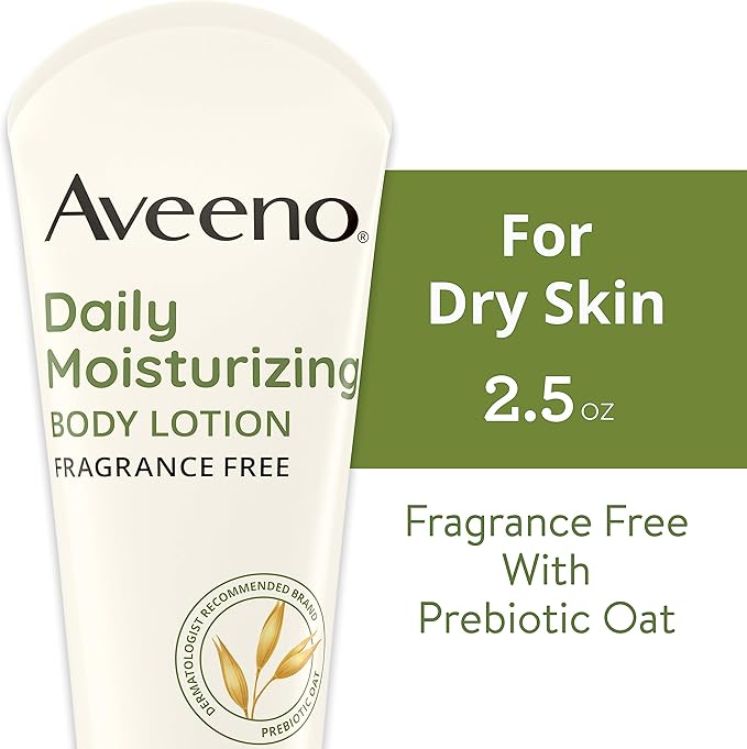 Aveeno Daily Moisturizing Body Lotion with Oat for Dry Skin, 2.5 fl oz